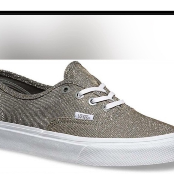 Vans Authentic Lace Ups   Unusual Metallic Lurex Finish   Men's 7.5  Ladies 9 - Picture 1 of 8